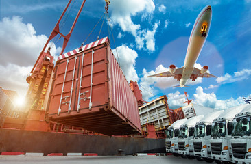 the logistics system services are all include seafreight saling with land trucking trailer and air...