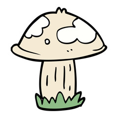 cartoon doodle wild mushroom