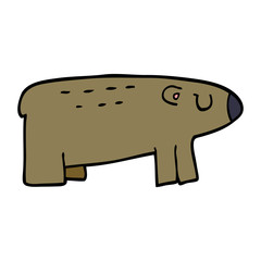 cartoon doodle of a sleepy bear