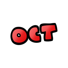 cartoon doodle month of october