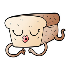 cartoon doodle loaf of bread