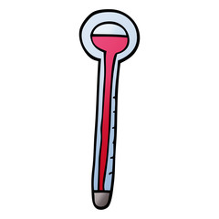 cartoon doodle thermometer