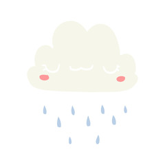flat color style cartoon storm cloud
