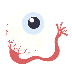 flat color style cartoon injured eyeball