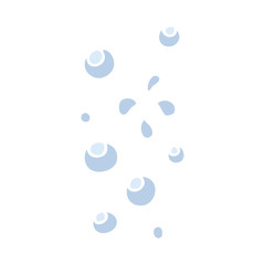 flat color illustration of a cartoon bubbles