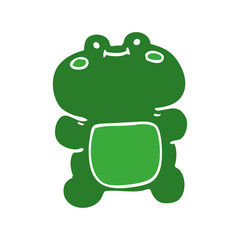 funny cartoon doodle frog