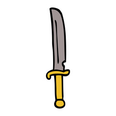 cartoon doodle knife