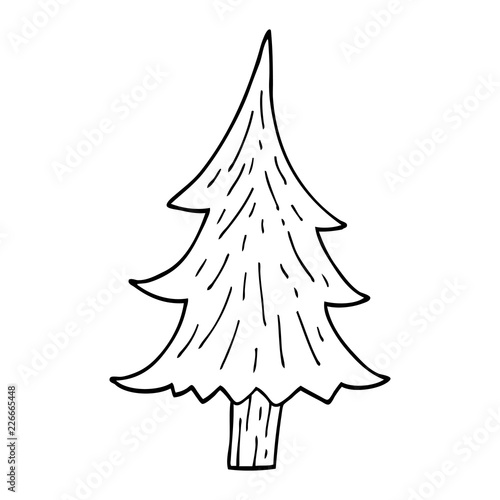 line drawing cartoon pine trees stock image and royalty free vector
