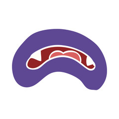 cartoon doodle vampire mouth