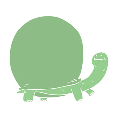 flat color style cartoon tortoise