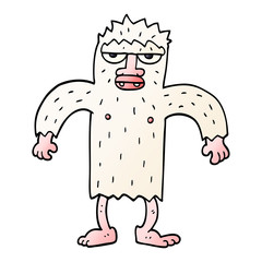 cartoon doodle yeti monster