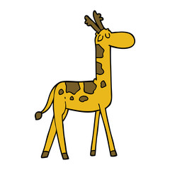 cartoon doodle funny giraffe