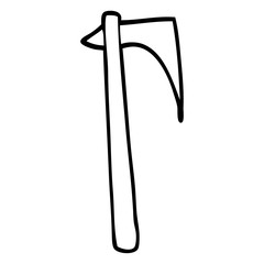 line drawing cartoon sharp axe