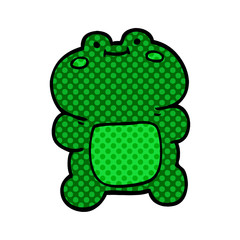 funny cartoon doodle frog