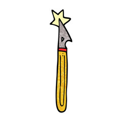 cartoon doodle craft knife