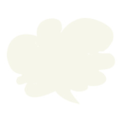 flat color illustration of a cartoon speech bubble