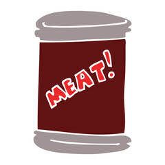 cartoon doodle can of meat