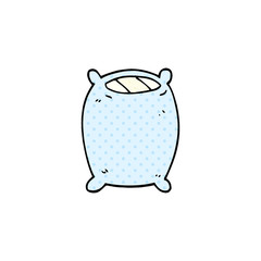 cartoon doodle bedtime pillow