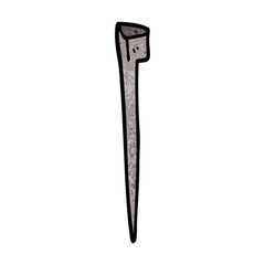 cartoon doodle old nail