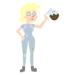 too much coffee flat color illustration of a cartoon