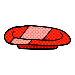 cartoon doodle striped plate