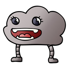 cartoon doodle weather cloud