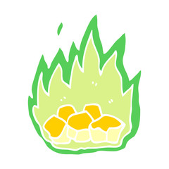 cartoon doodle spooky burning halloween coals