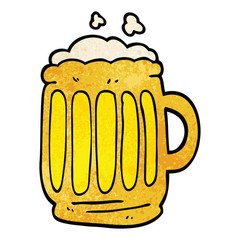 cartoon doodle tankard of beer