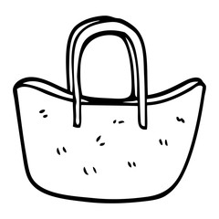 line drawing cartoon woven basket