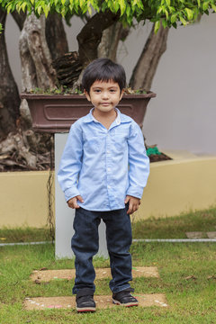 Portrait of cute Asian little boy