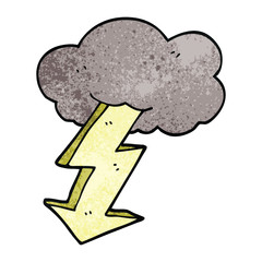 cartoon doodle lightning bolt