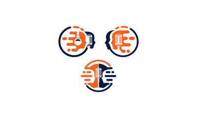businessman podcast icon logo vector - 226669486