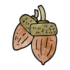 cartoon doodle acorn