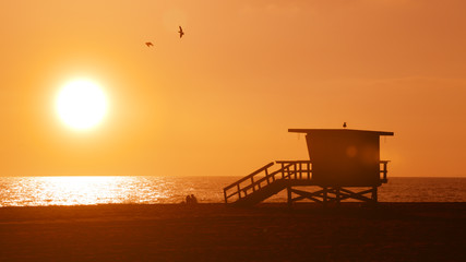 Sunset Over the Beach 1