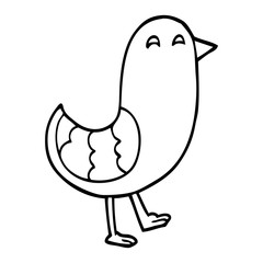 line drawing cartoon bluebird
