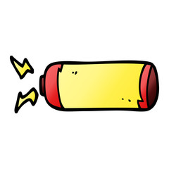 cartoon doodle battery