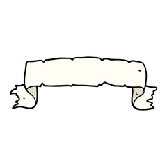 cartoon doodle scroll banner