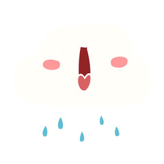 happy cartoon doodle rain cloud