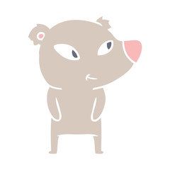 Obraz premium cute flat color style cartoon bear