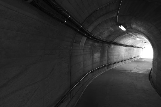 Fototapeta Light At The End Of Stone Tunnel