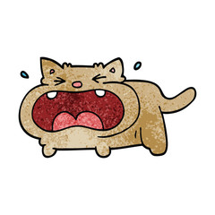 cartoon doodle crying cat