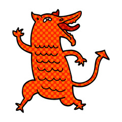 cartoon doodle medieval demon