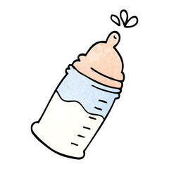 cartoon doodle baby bottle
