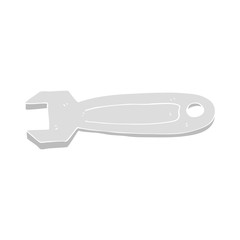 flat color illustration of a cartoon spanner