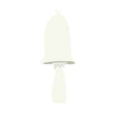 flat color illustration of a cartoon mushroom