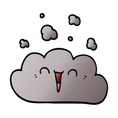 cartoon doodle smoke cloud