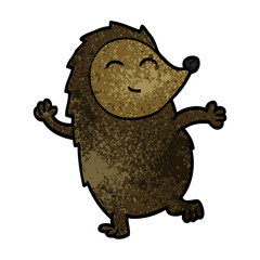 cartoon doodle dancing hedgehog