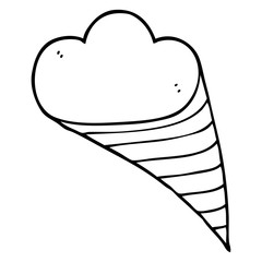line drawing cartoon decorative cloud element