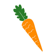 flat color style cartoon carrot