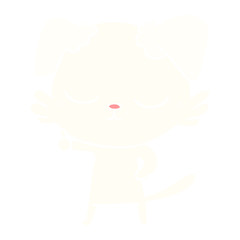 cute flat color style cartoon dog